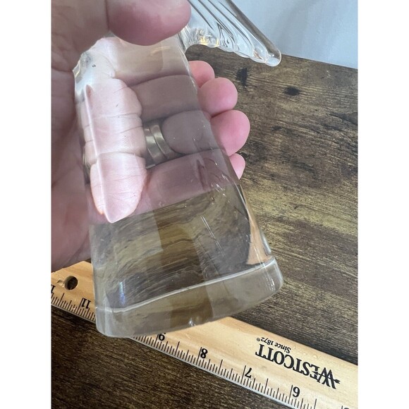 2 Vtg Clear 24% Lead Crystal Glass Angel Figurines  11”  & 9” Japan Christmas - Picture 7 of 16